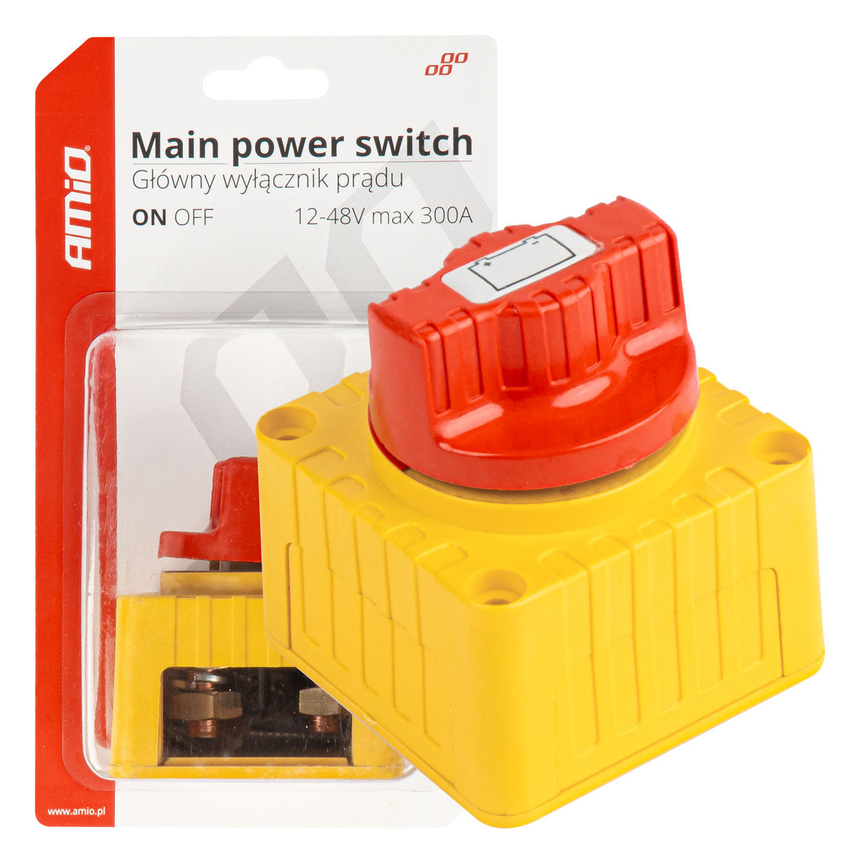 Päävirtakytkin 12-48V max.300A AMIO-03839