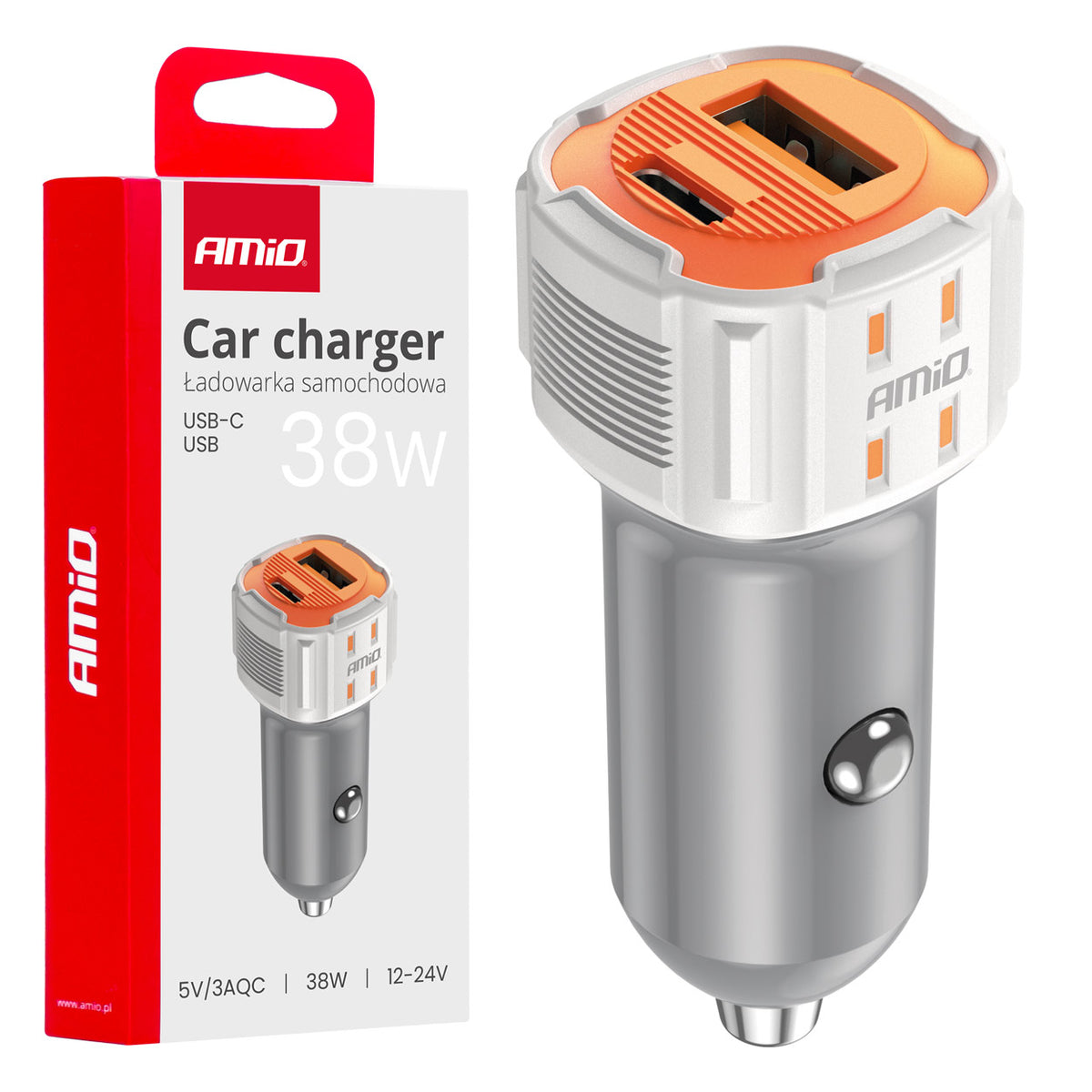 Autolaturi USB-A + USB-C 38 W 12/24 V