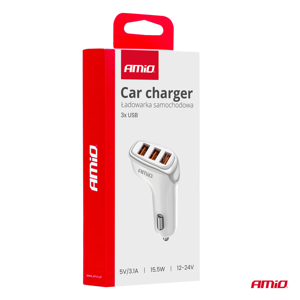 Autolaturi 3x USB-A 3.1A 12/24 V