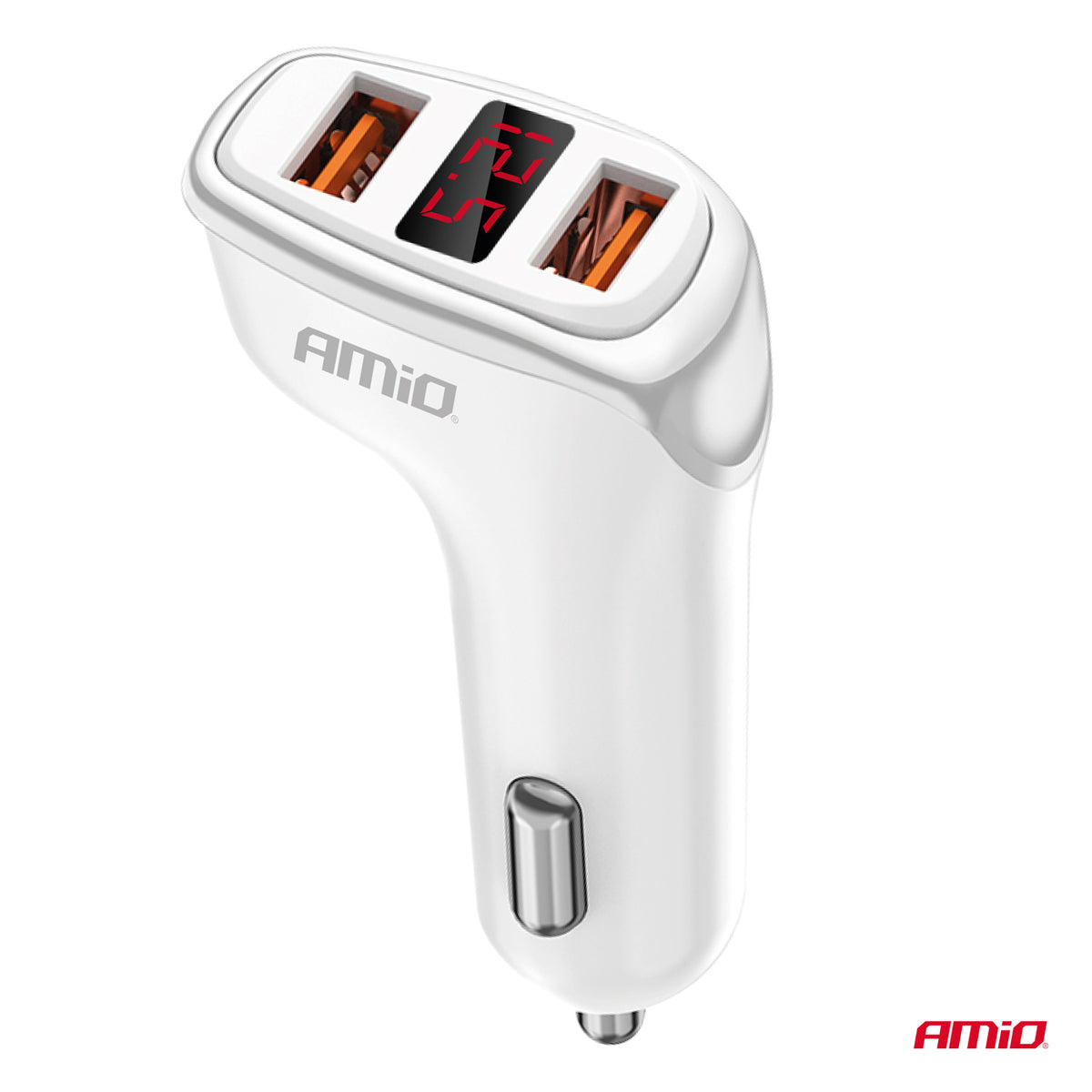 Autolaturi 2x USB-A + akun testaus 3.1A 12/24 V