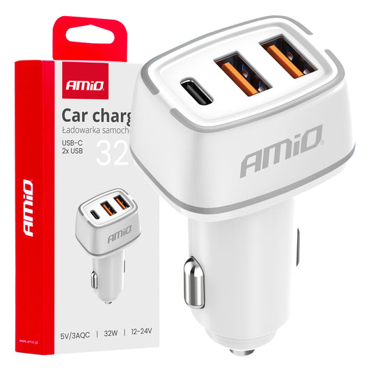Autolaturi 2x USB-A + USB-C 32 W 12/24 V