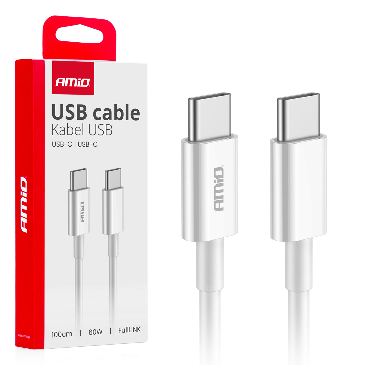Cafule 'USB-C to USB-C Cable 60W 100cm FullLINK AMIO-03896