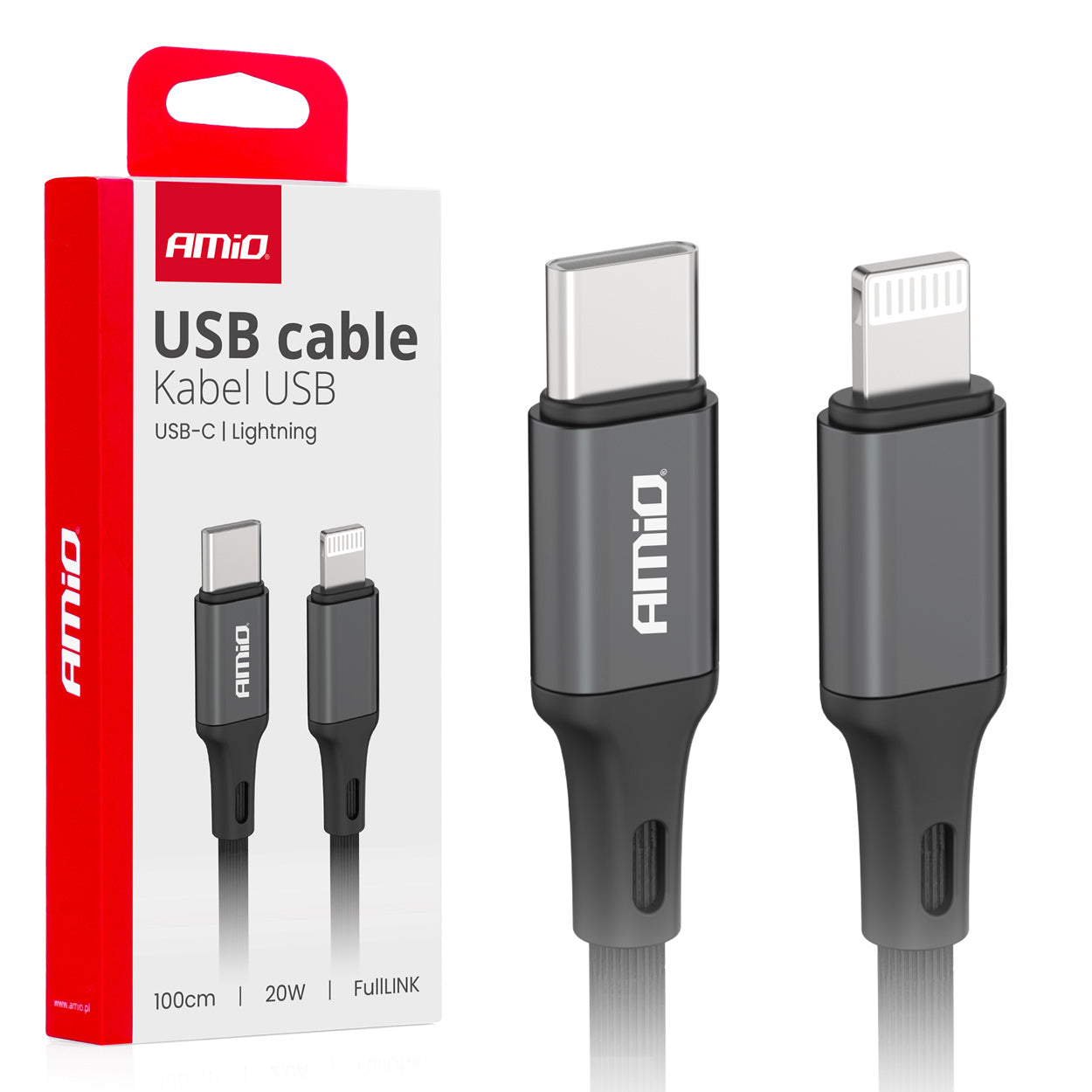 Cafule 'USB-C zu Lightning Kabel 20W 100cm FullLINK AMIO-03904