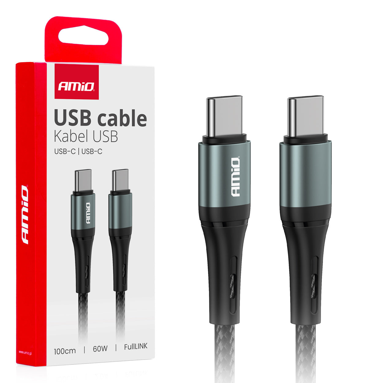 Cafule 'USB-C to USB-C Cable 60W 100cm FullLINK AMIO-03914