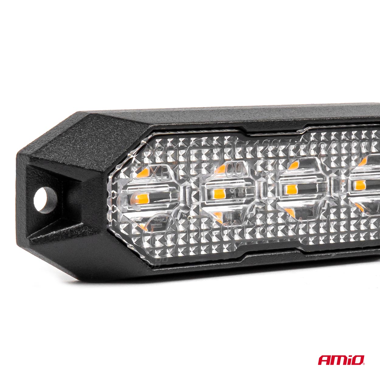 Matalaprofiilinen vilkkuvalo 3x3W LED R65 R10 12/24V IP67 AMIO-03929