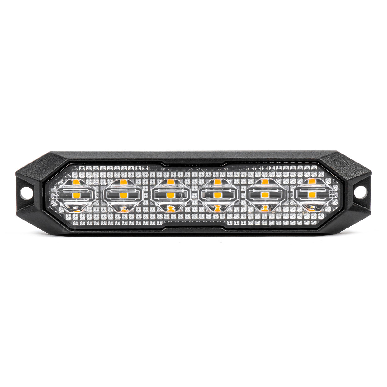 Matalaprofiilinen vilkkuvalo 6x3W LED R65 R10 12/24V IP6K9K AMIO-03930