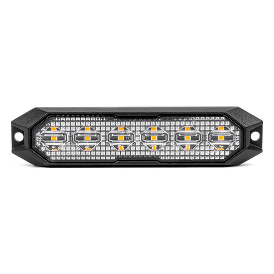 Matalaprofiilinen vilkkuvalo 6x3W LED R65 R10 12/24V IP6K9K AMIO-03930