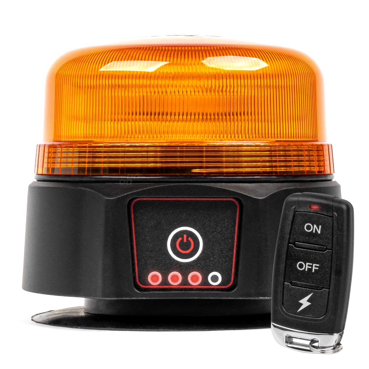 Langaton LED-varoitusvalo kaukosäätimellä R65 R10 12/24V AMIO-03932