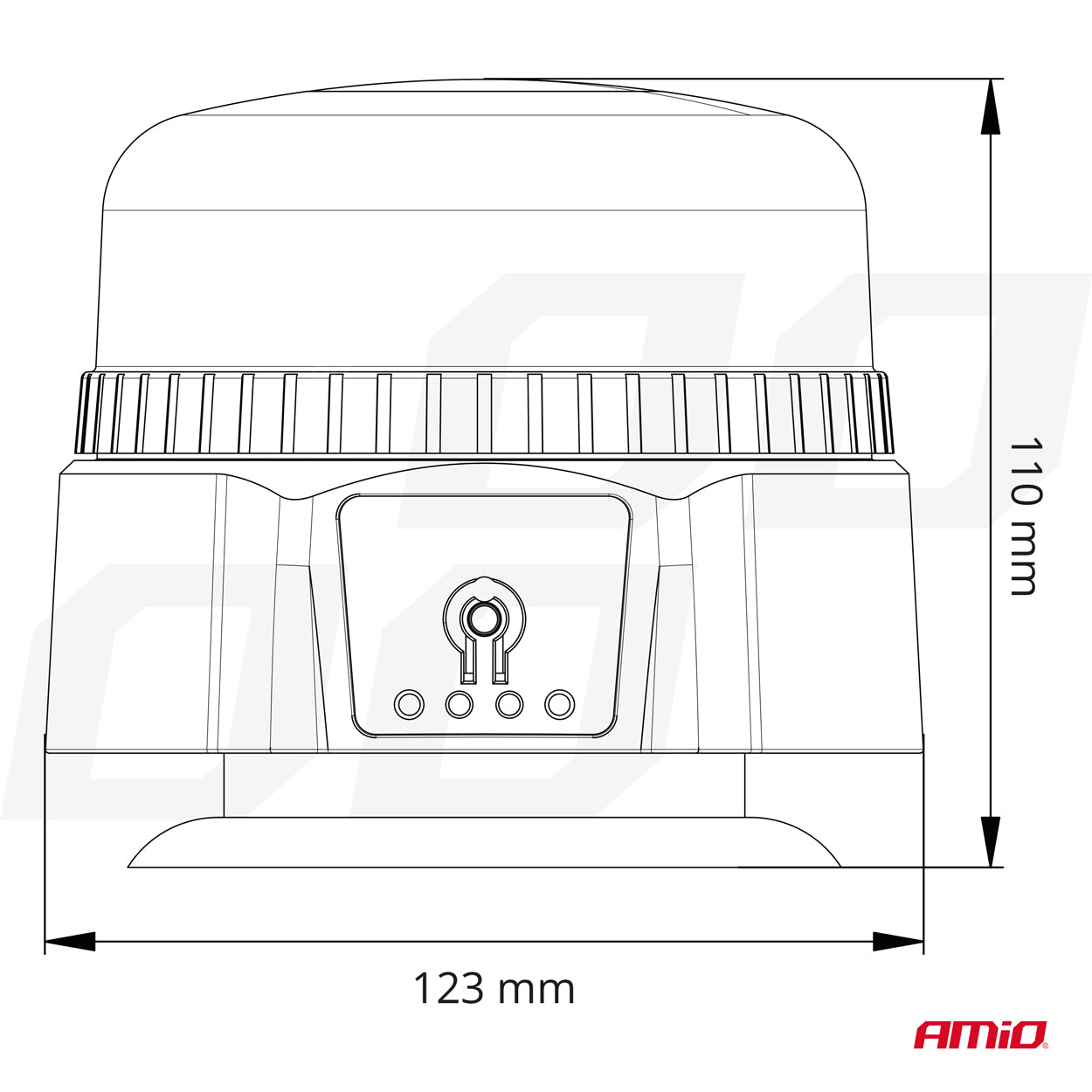 Langaton LED-varoitusvalo kaukosäätimellä R65 R10 12/24V AMIO-03932