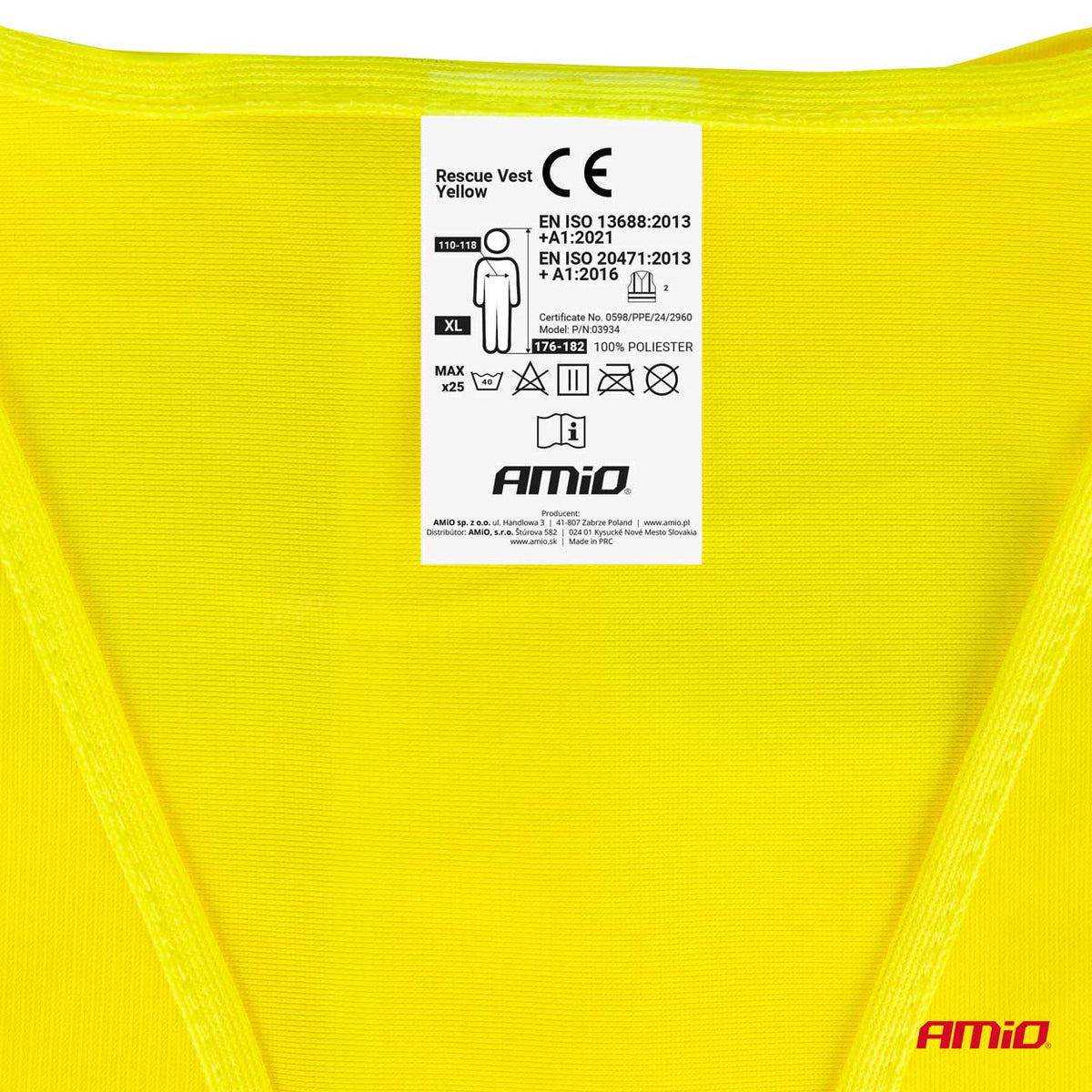 Varoitusliivi XL keltainen sertifioitu