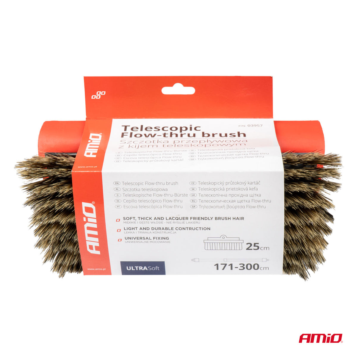 Teleskooppinen Flow-thru-harja 171-300cm AMIO-03957
