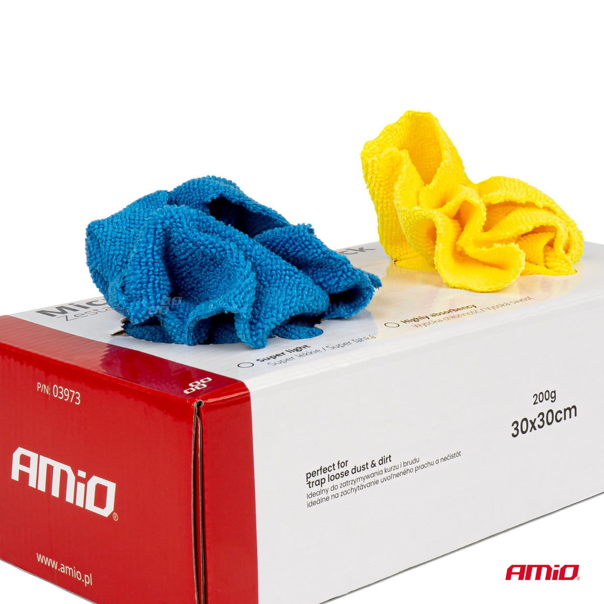 Mikrokuituliina setti 30x30cm 200g AMIO-03973