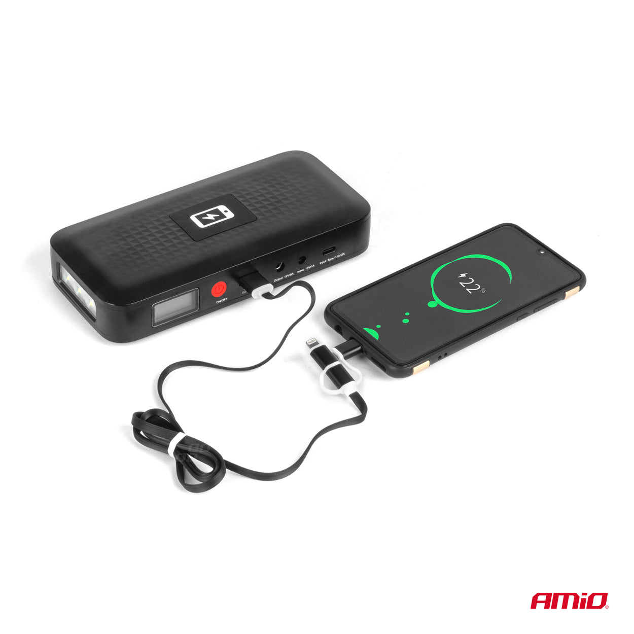 Starthilfe Power Pack 12V 12Ah 800A AMIO-04055
