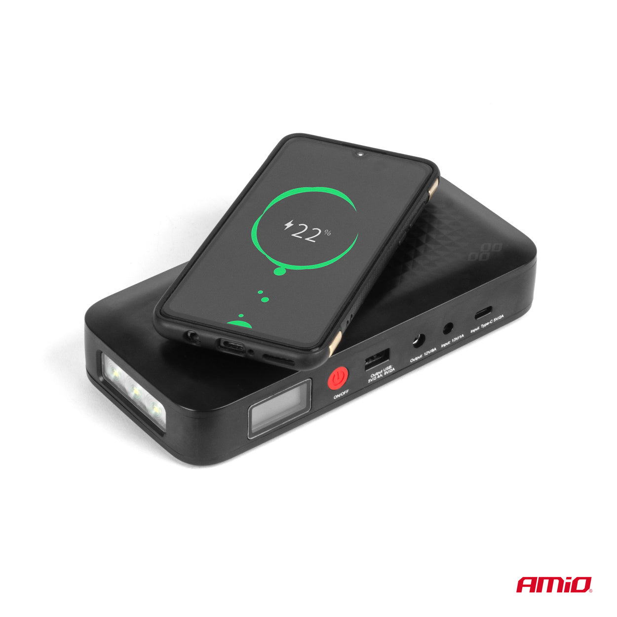 Starthilfe Power Pack 12V 12Ah 800A AMIO-04055