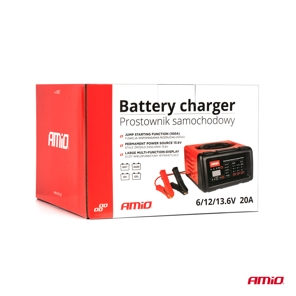 Akkulaturi 20A 6V 12V AMIO-04057