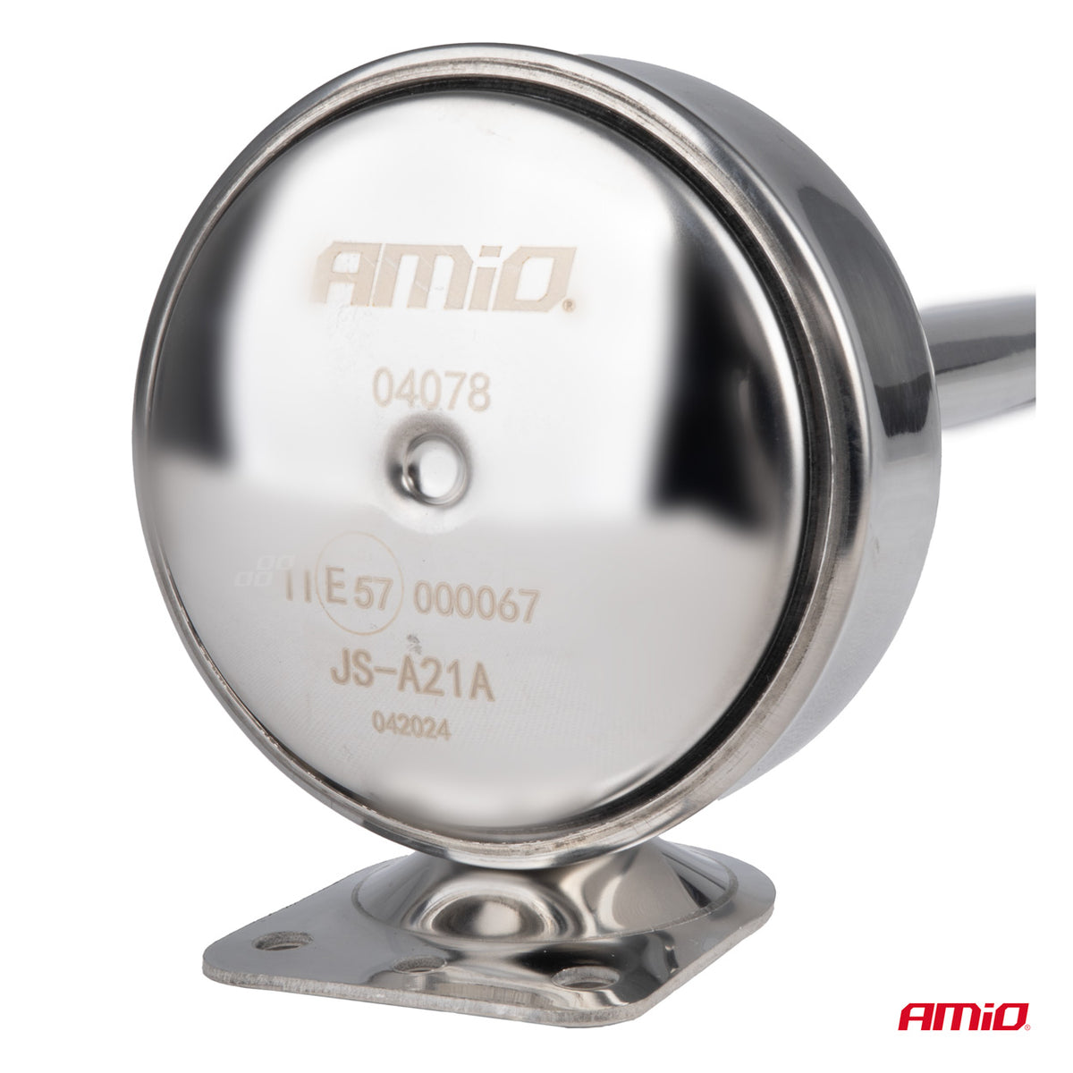 Fanfaariäänimerkki kromattu 620 mm 12 V 24 V matala ääni