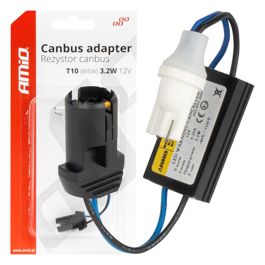 CANBUS-vastukset LED-polttimoon 12 V 3,2 W T10 uros ja naaras