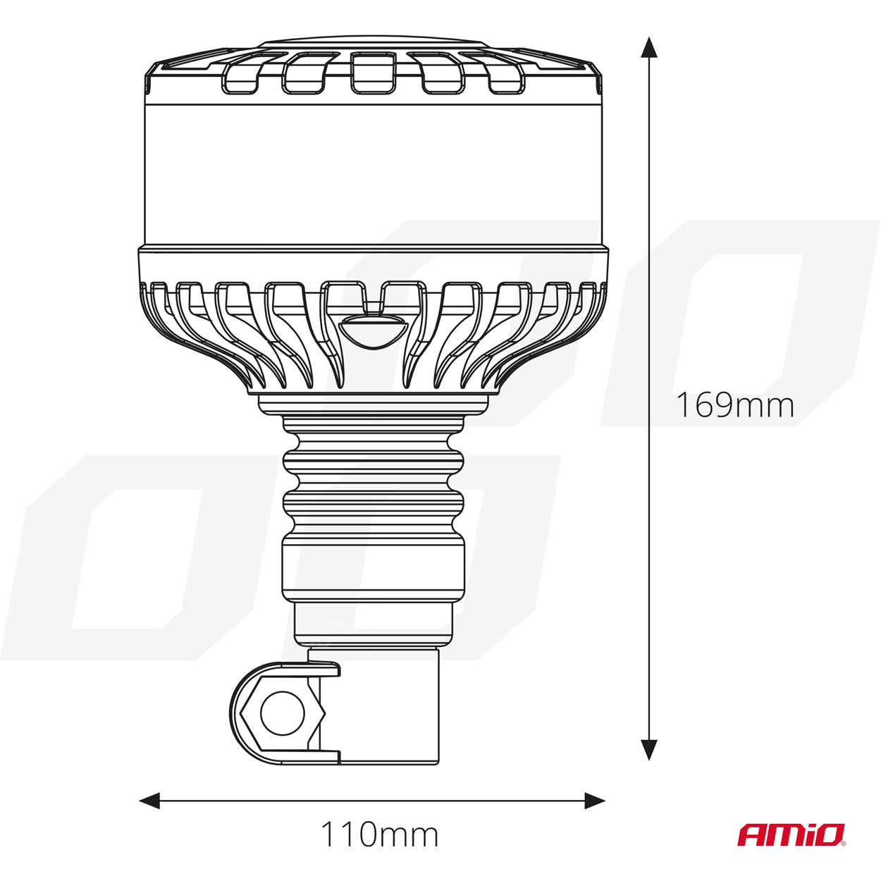 LED-Hahn-Warnleuchte W28P 12V 24V AMIO-04104