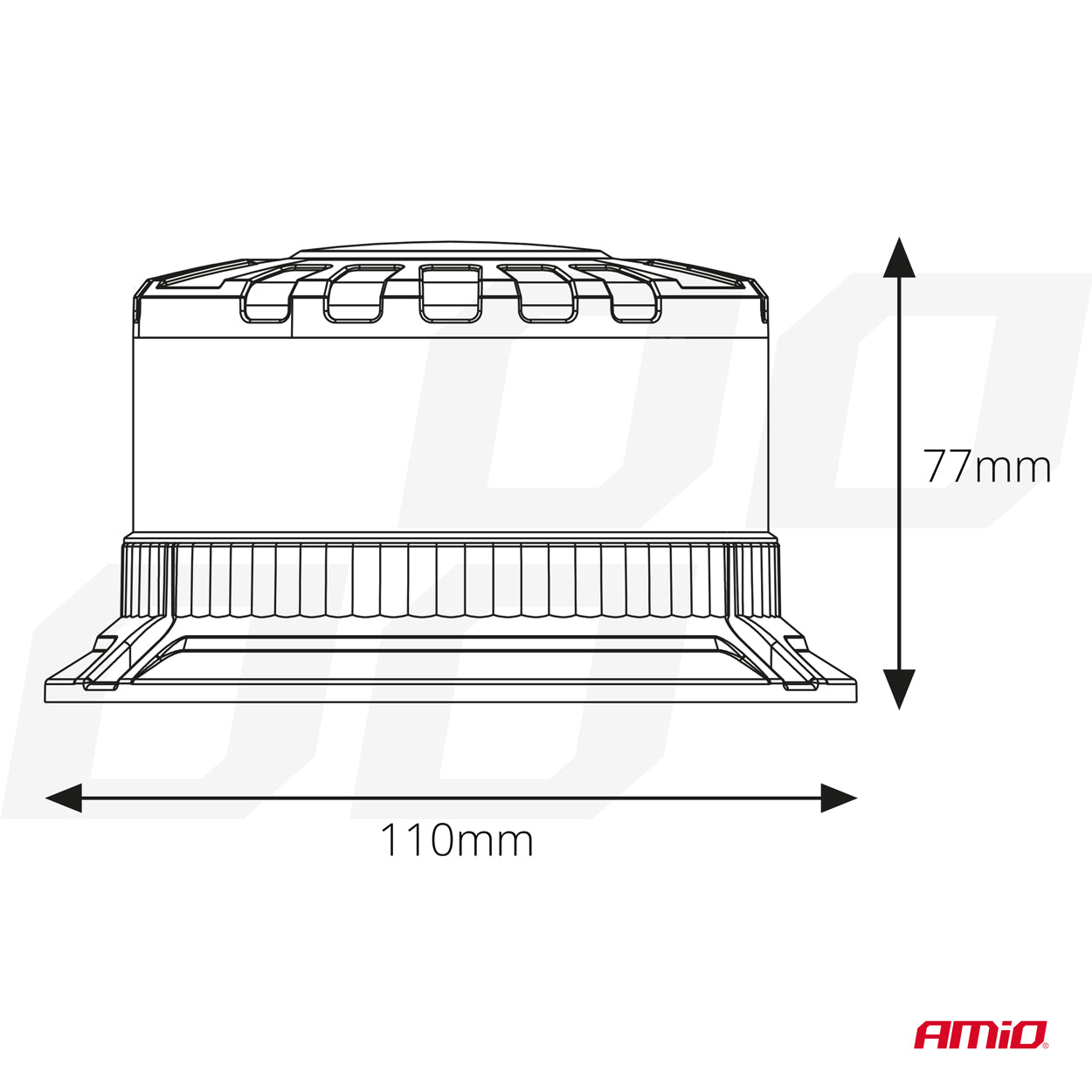 LED-Hahn-Warnleuchte W28B 12V 24V AMIO-04106