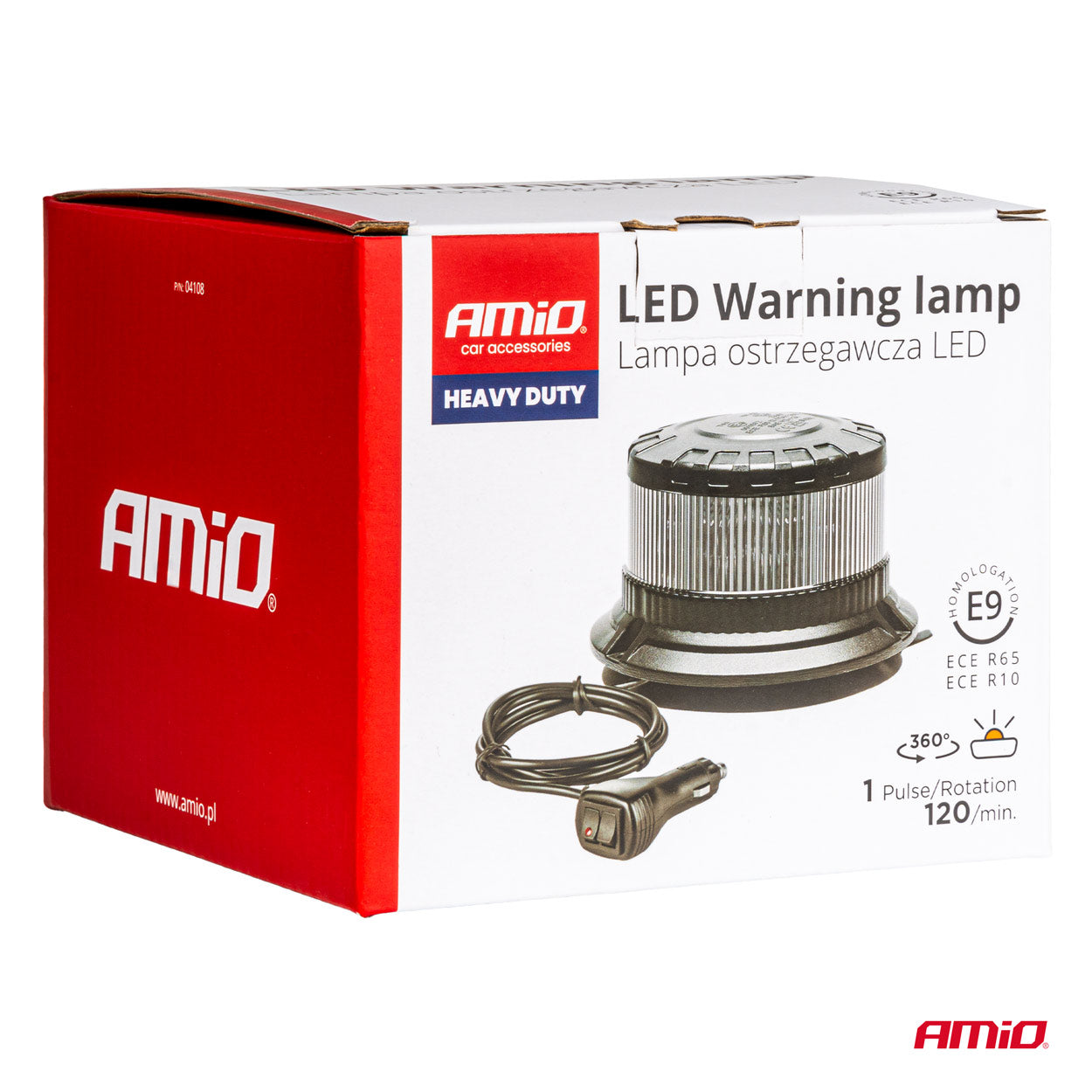 LED-Hahn-Warnleuchte W28M 12V 24V AMIO-04108