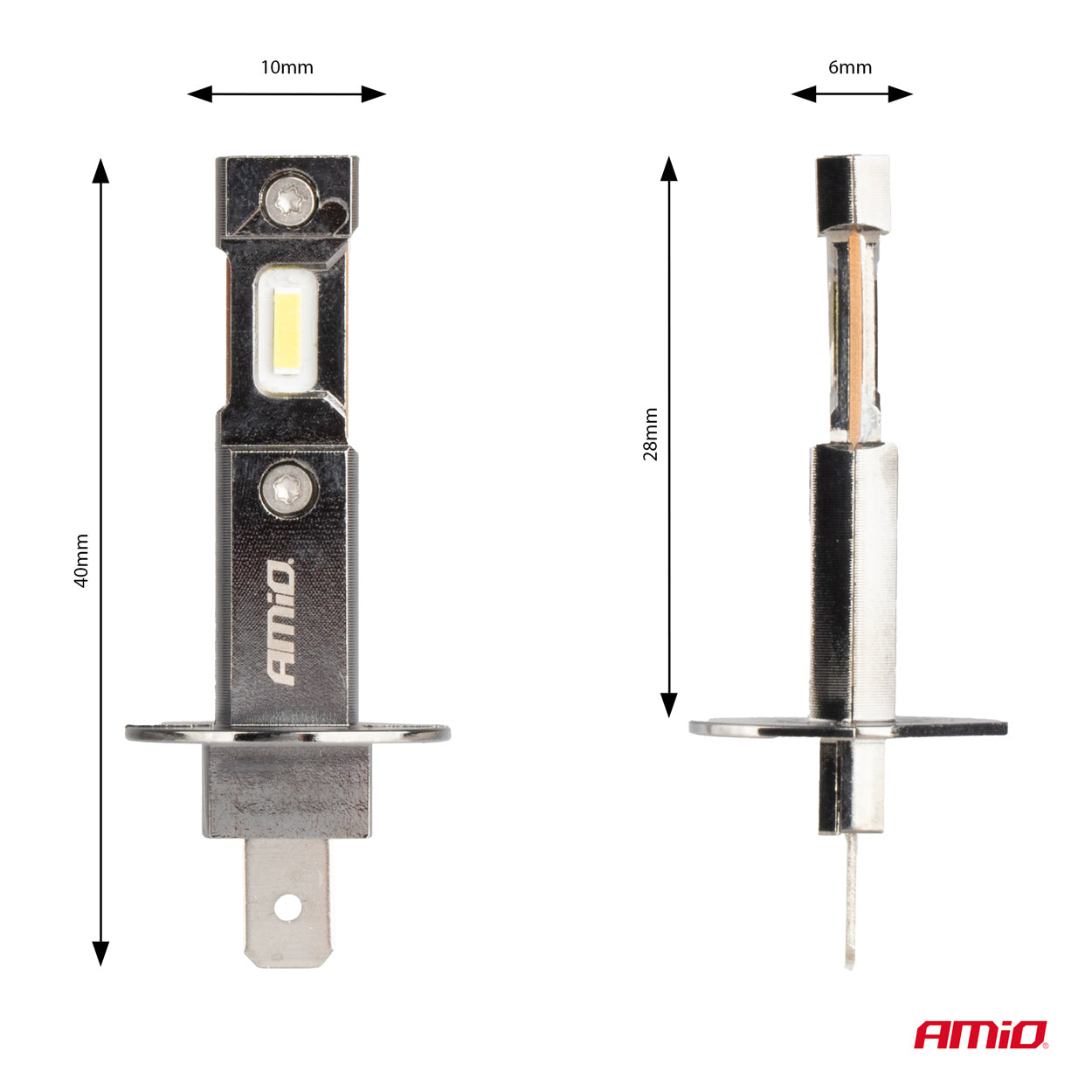 LED-ajovalot Hybrid -sarja H1 6000 Canbus 60W AMIO-04112