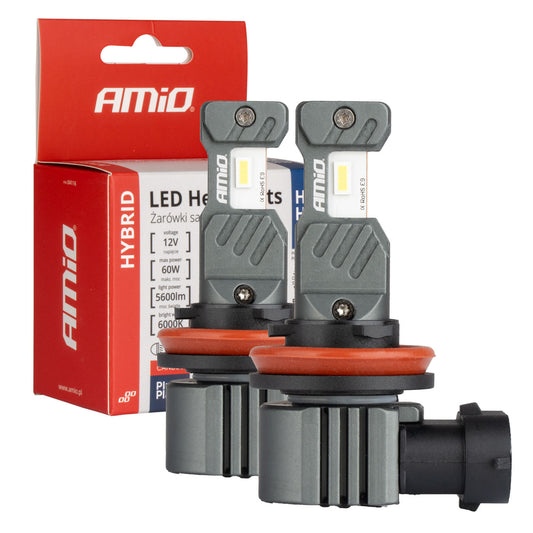 LED-ajovalot Hybrid -sarja H8 H9 H11 H16 6000K Canbus 60W AMIO-04116