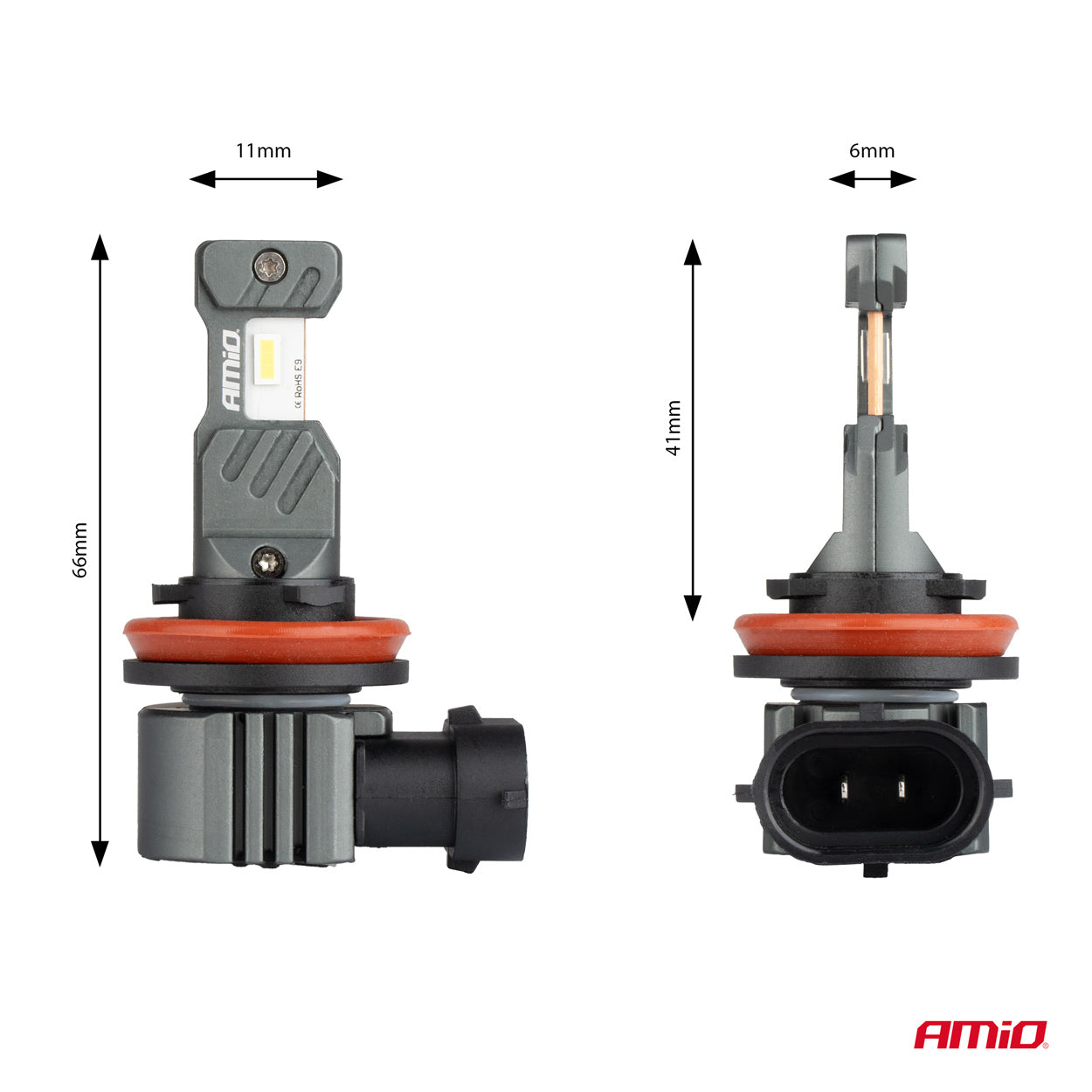 LED-ajovalot Hybrid -sarja H8 H9 H11 H16 6000K Canbus 60W AMIO-04116