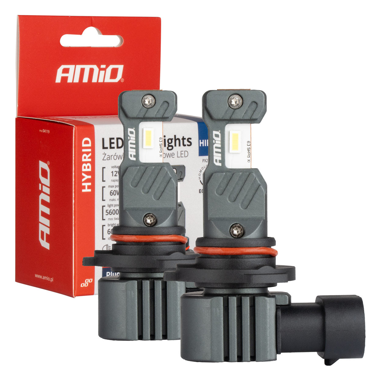 LED-ajovalot Hybrid -sarja HIR2 6000 Canbus 60W AMIO-04119