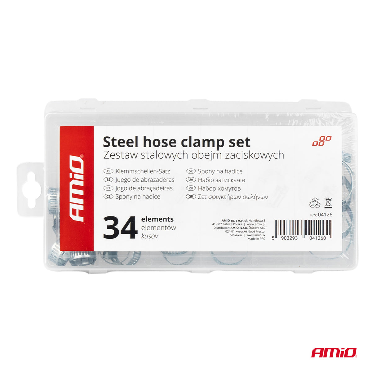 Teräsruuvipuristin-sarja 34-osainen