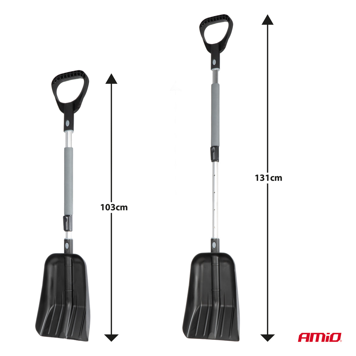 Teleskooppinen lumilapio alumiiniterällä 103 cm–131 cm