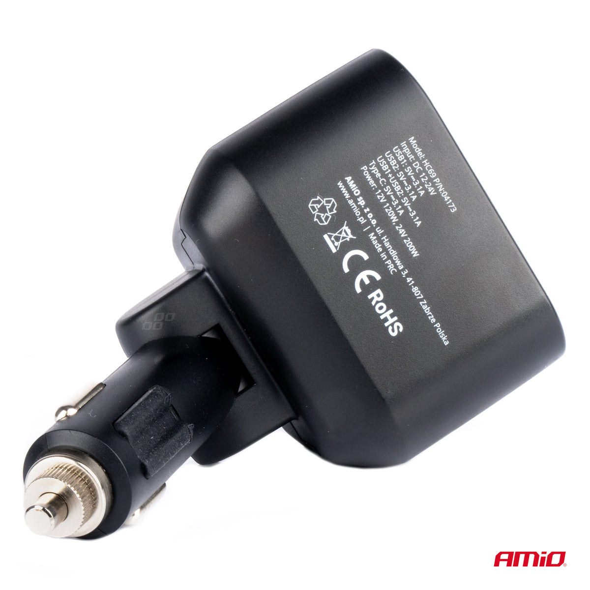 Tupla-virtajako 2x USB + 1x USB-C 12/24V max. 200W