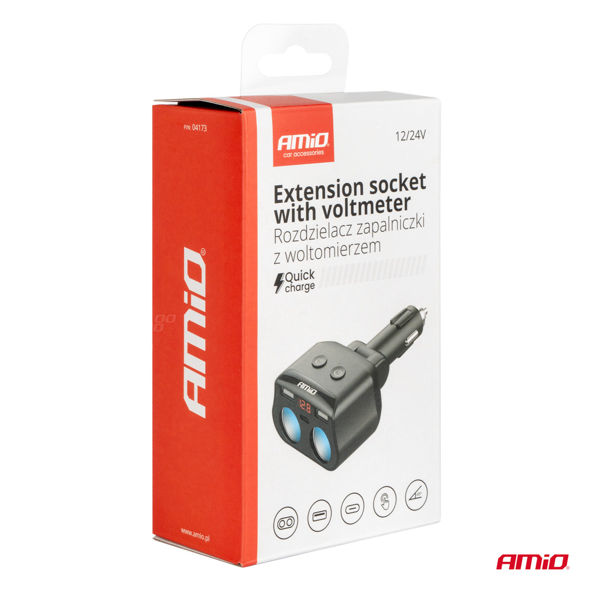 Tupla-virtajako 2x USB + 1x USB-C 12/24V max. 200W