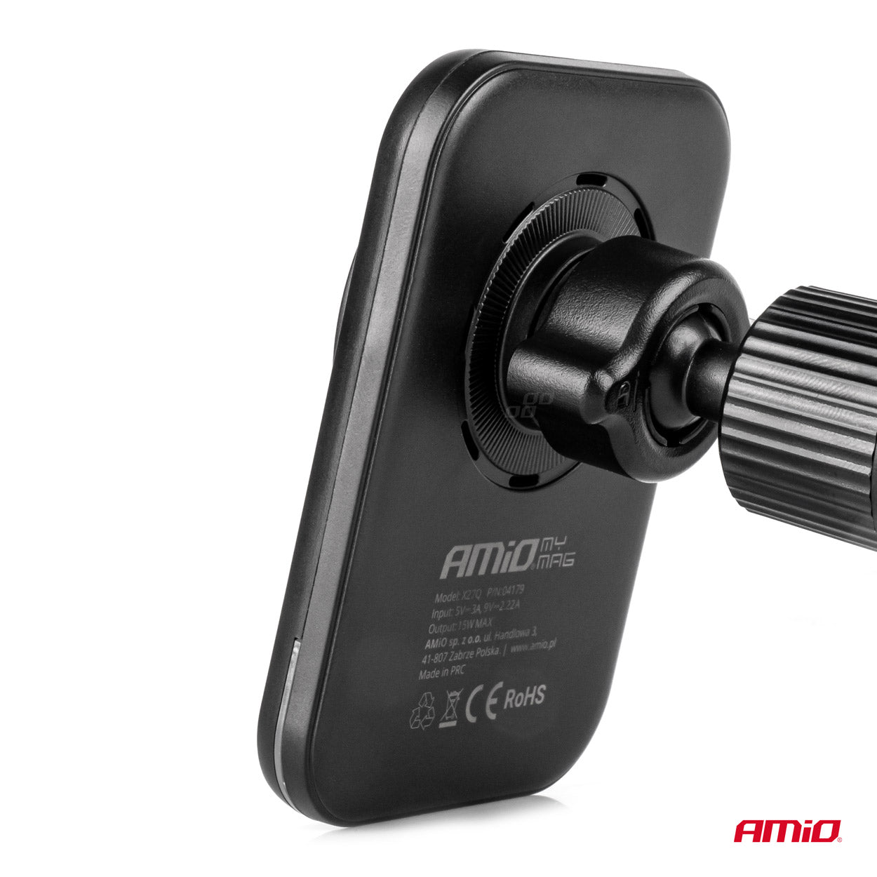 Nopea magneettinen langaton auton laturi Qi2 kojelautaan, 15 W AMIO-04179