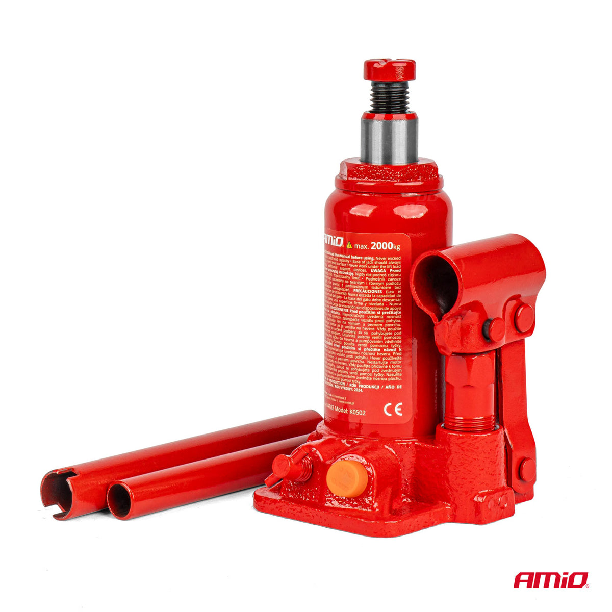 Hydraulinen pullonosturi 2T PVC-laatikossa