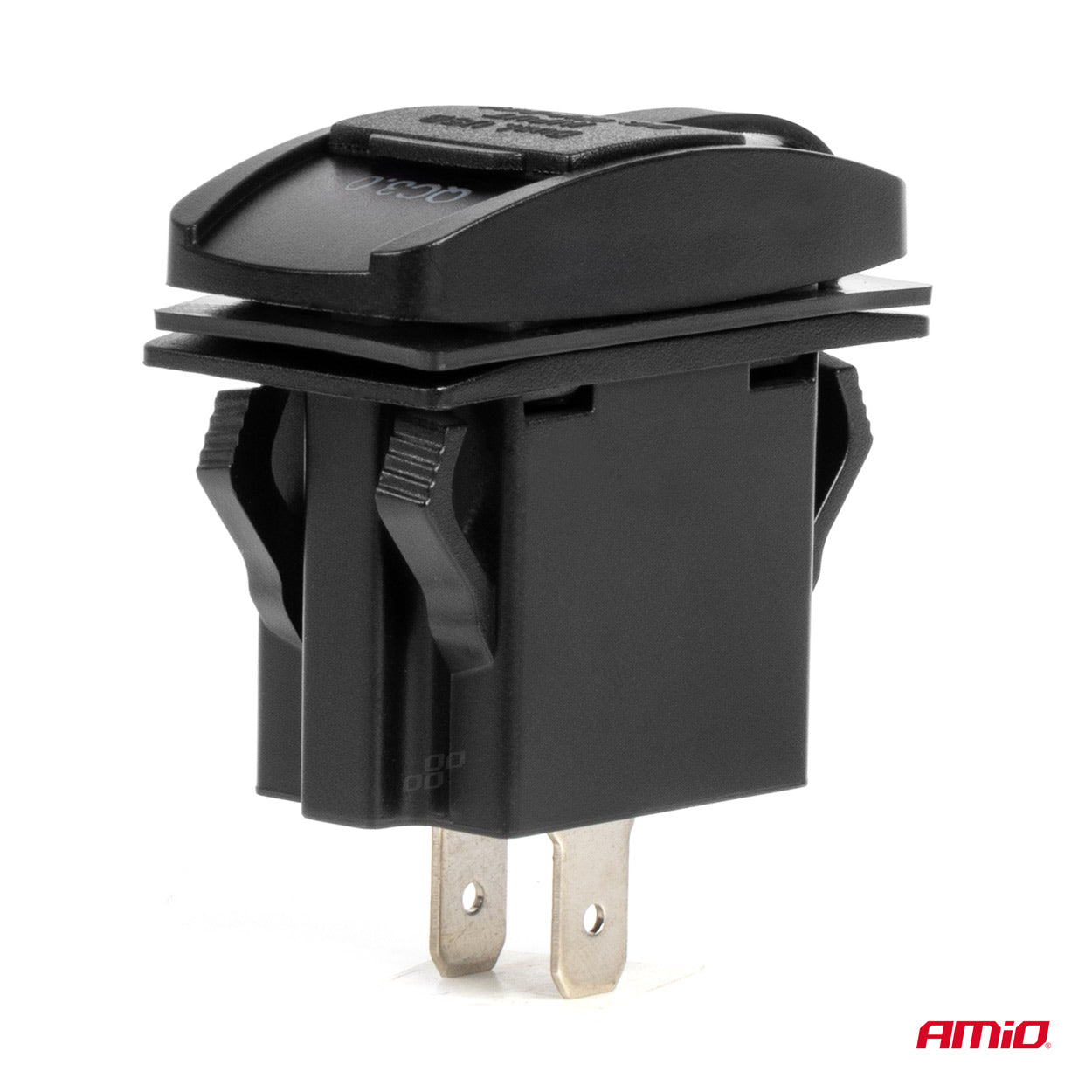 Vesitiivis veneen muotoinen matkapuhelinlaturi LED-taustavalaistuksella PUNAINEN 2xUSB 12/24V AMIO-04229
