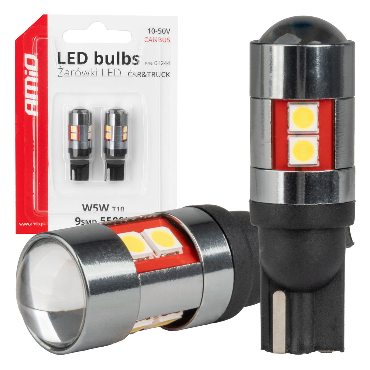 LED-polttimo CANBUS T10 W5W 9 SMD 3030 valkoinen 12-48V