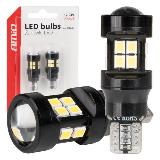 LED-polttimo CANBUS T15 W16W 15SMD 2835 valkoinen 12V/24V