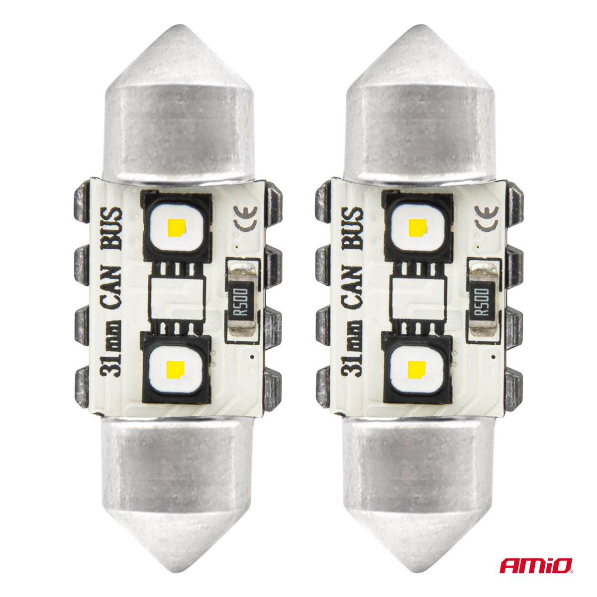 CANBUS LED-polttimot 12SMD Festoon C5W 3838 31mm valkoinen 12/24V