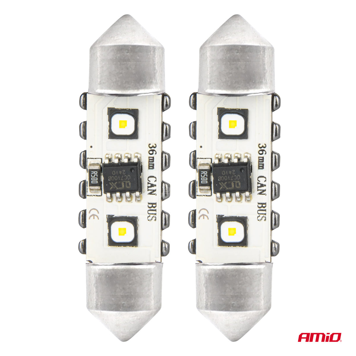 CANBUS LED-polttimot 12SMD Festoon C5W 3838 36mm valkoinen 12/24V