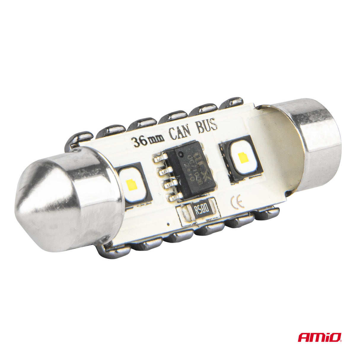 CANBUS LED-polttimot 12SMD Festoon C5W 3838 36mm valkoinen 12/24V