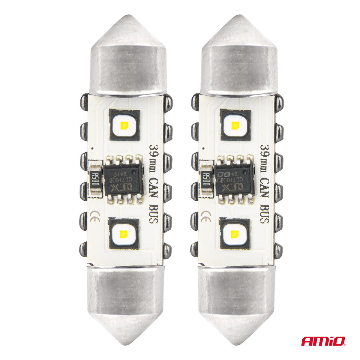 LED-polttimo CANBUS 12SMD Festoon C5W 3838 39mm valkoinen 12/24V