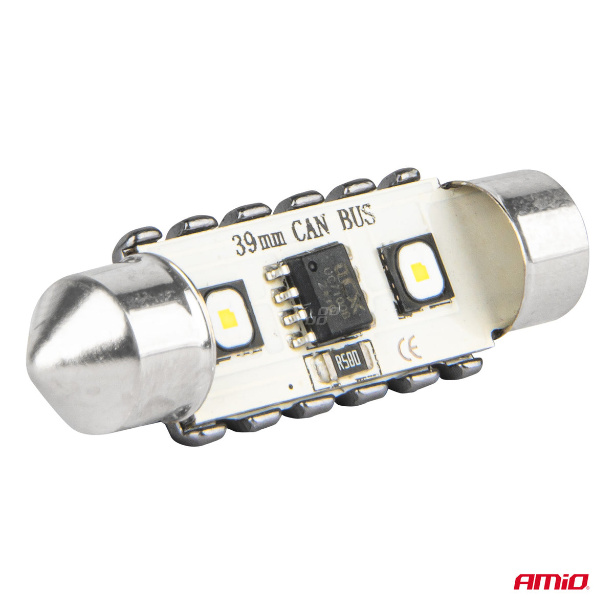 LED-polttimo CANBUS 12SMD Festoon C5W 3838 39mm valkoinen 12/24V