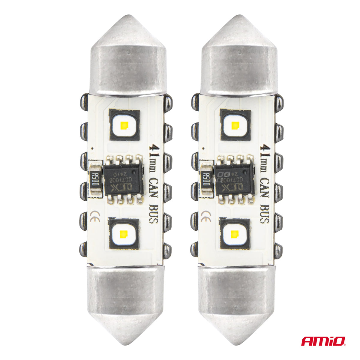 LED-polttimo CANBUS 12SMD Festoon C5W 3838 41mm valkoinen 12/24V