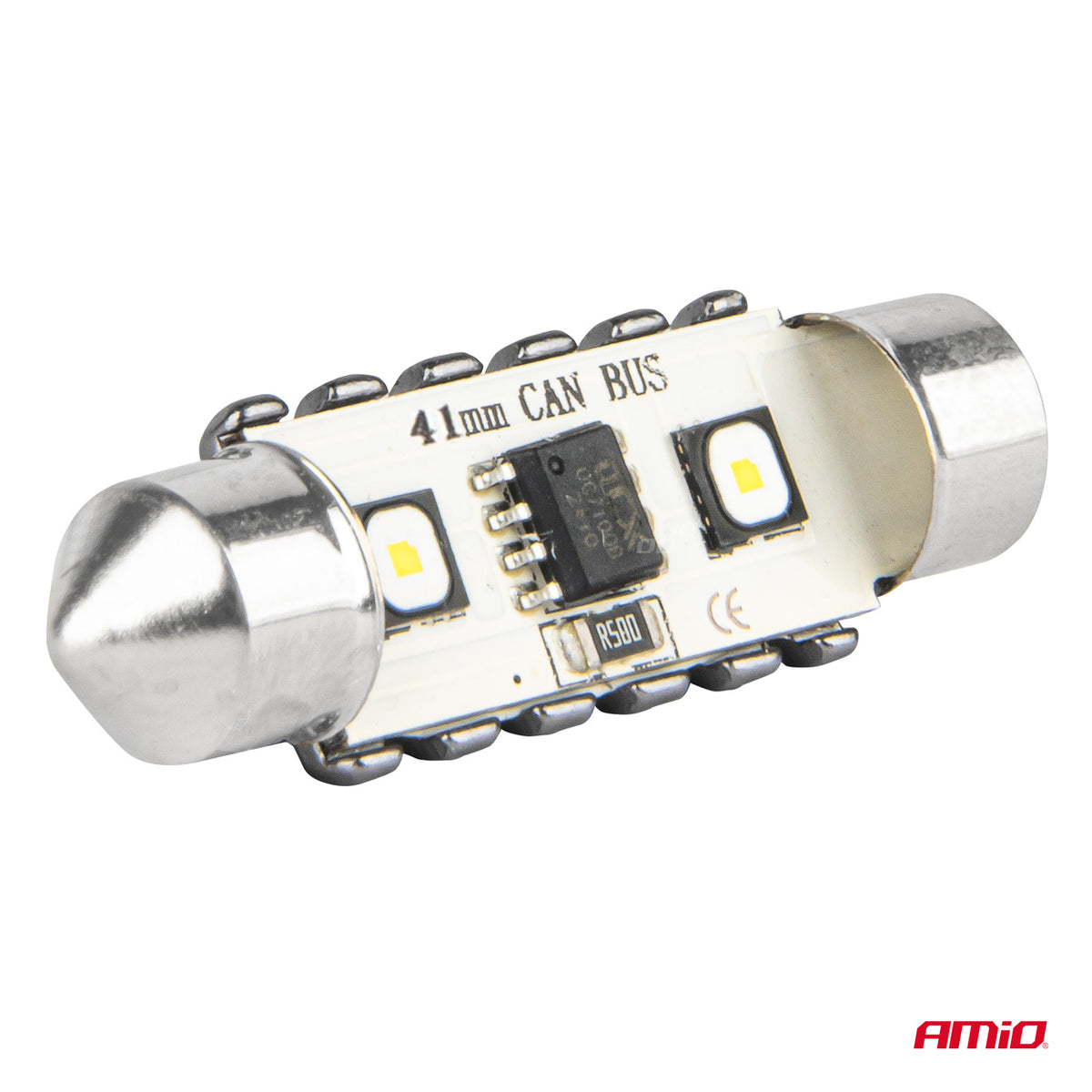 LED-polttimo CANBUS 12SMD Festoon C5W 3838 41mm valkoinen 12/24V