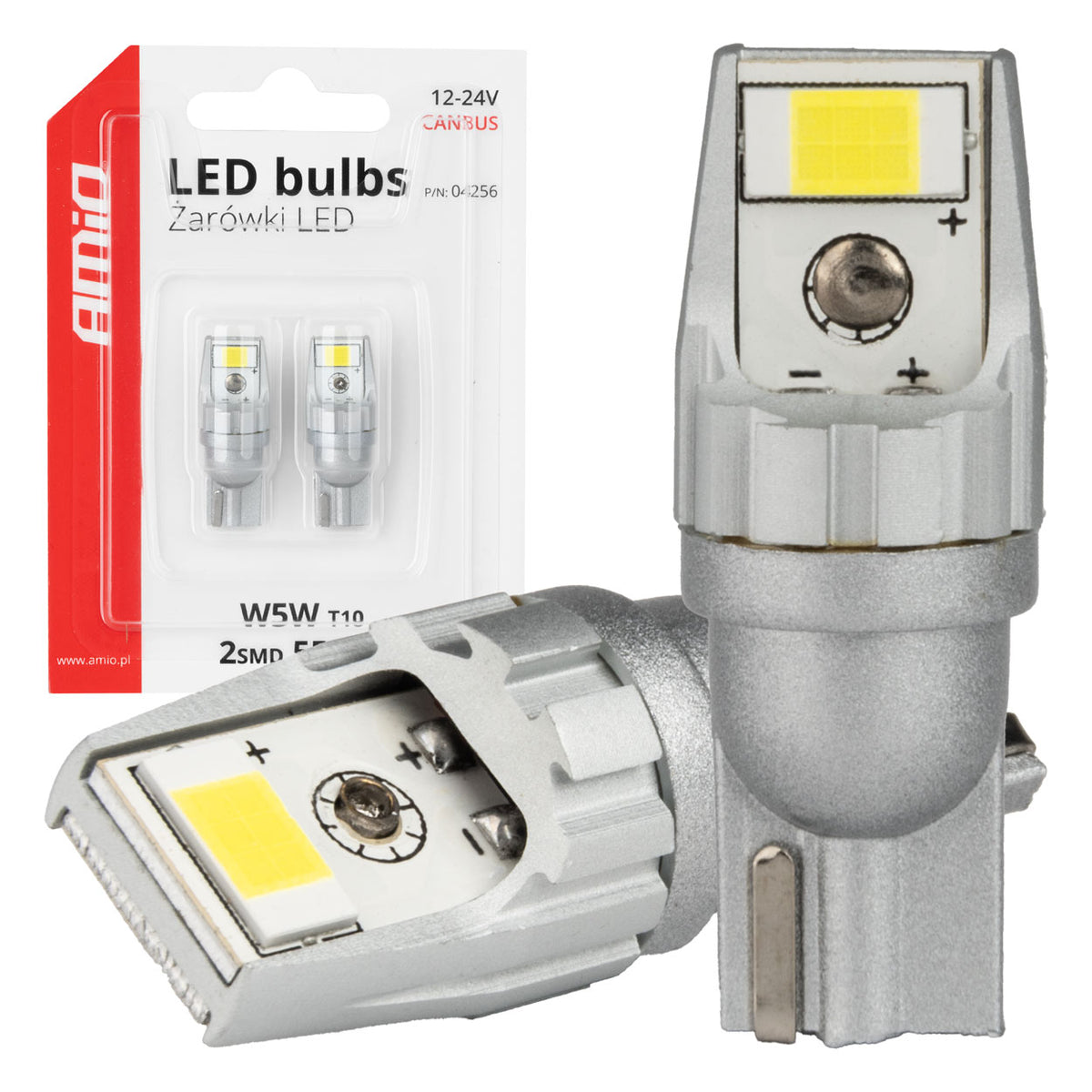 LED-polttimo CANBUS T10 W5W 2SMD 3570 valkoinen 12V/24V