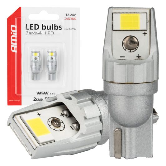 LED-polttimo CANBUS T10 W5W 2SMD 3570 valkoinen 12V/24V