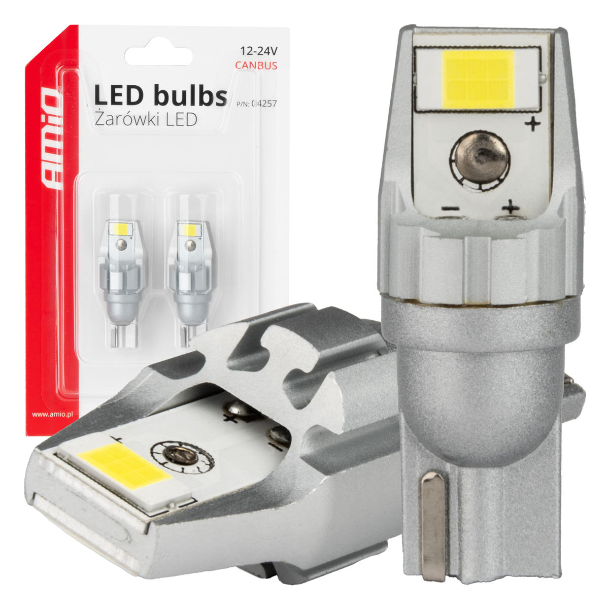 LED CANBUS T15 W16W 2SMD 3570 valkoinen 12V/24V polttimo