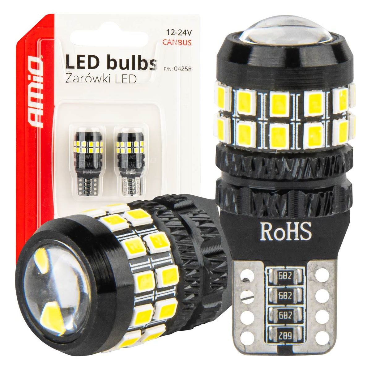 CANBUS LED-polttimot T10 W5W 27SMD 2016 valkoinen 12V/24V
