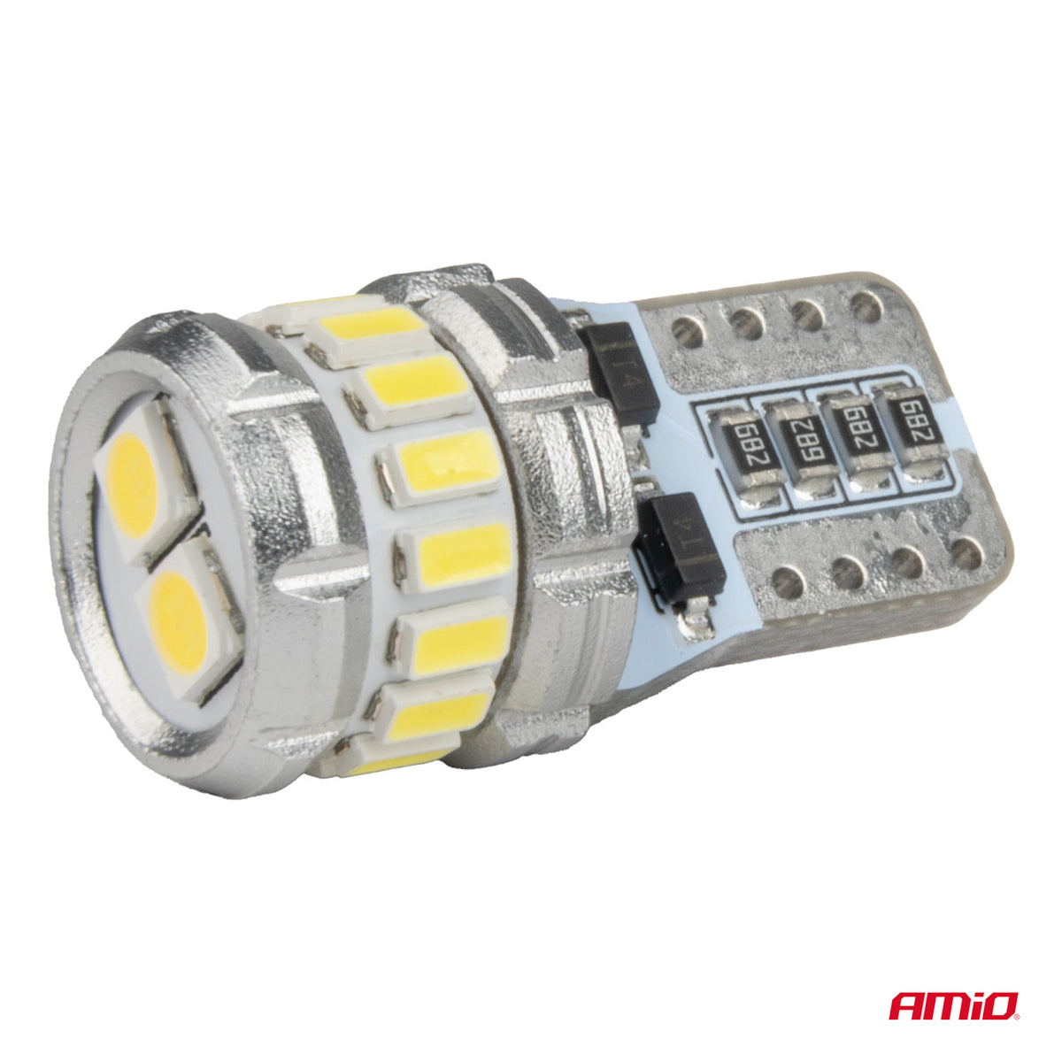 LED-polttimo CANBUS T10 W5W 16SMD 2SMD 3014 3030 valkoinen 12V 24V