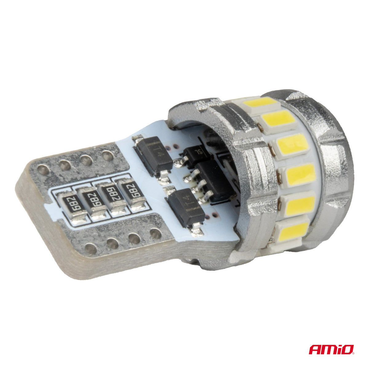 LED-polttimo CANBUS T10 W5W 16SMD 2SMD 3014 3030 valkoinen 12V 24V